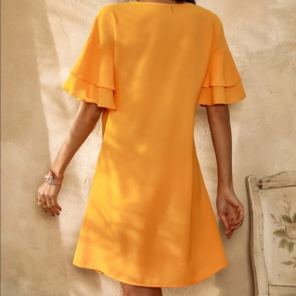 Boho layered butterfly sleeve tunic dress - Picture 2 of 7